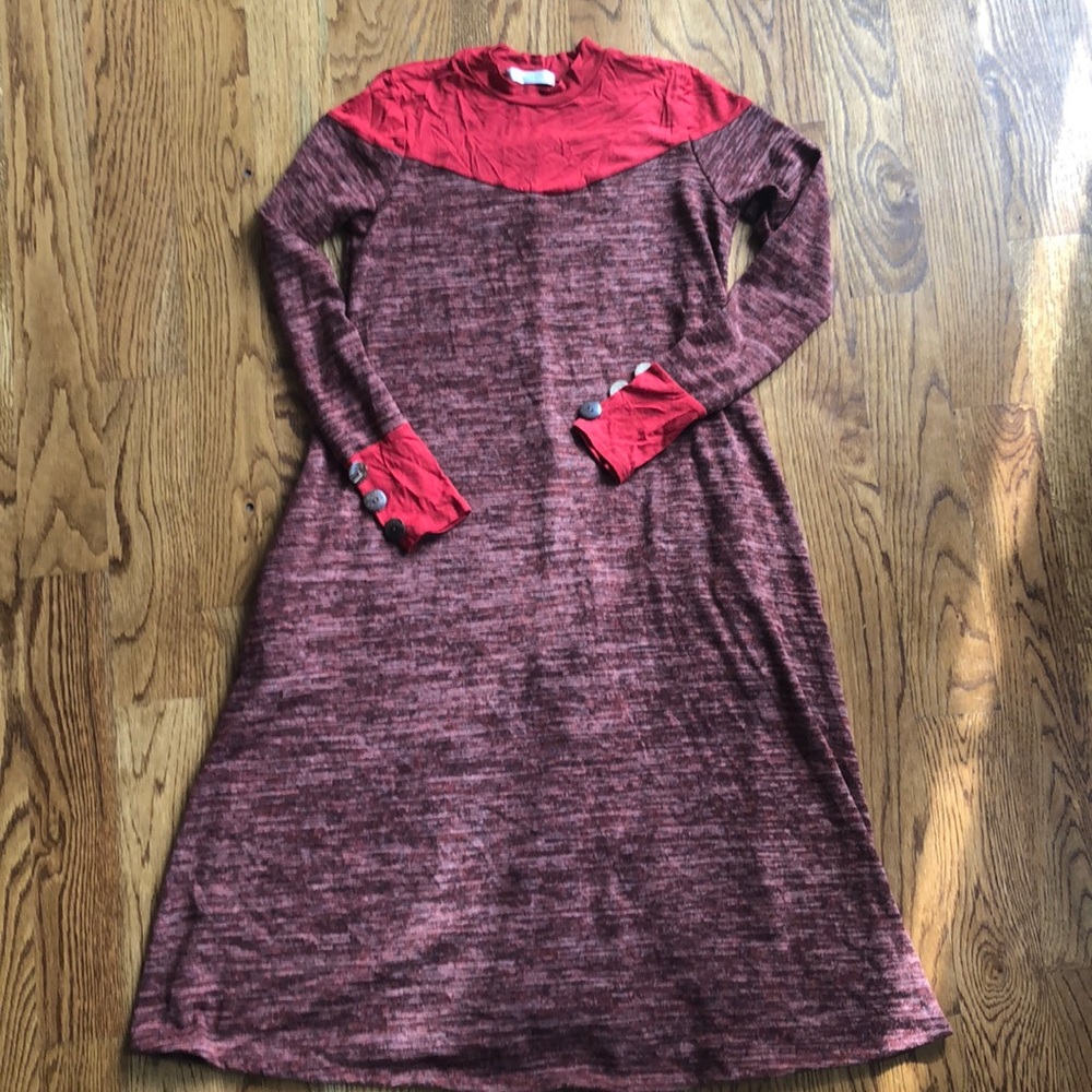 Long Sleeved Marled Dress